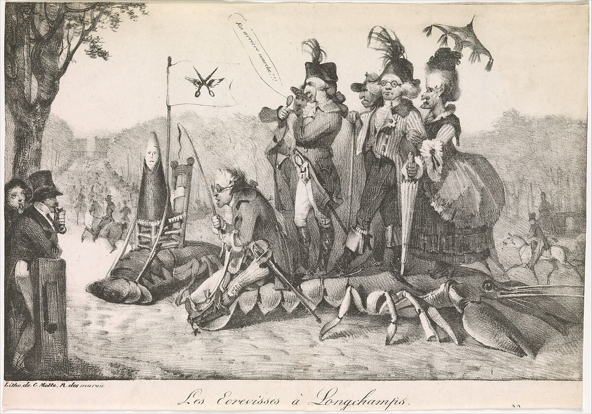 The Crayfish at Longchamps, Eugène Delacroix (French, Charenton-Saint-Maurice 1798–1863 Paris), Lithograph; second state of two 