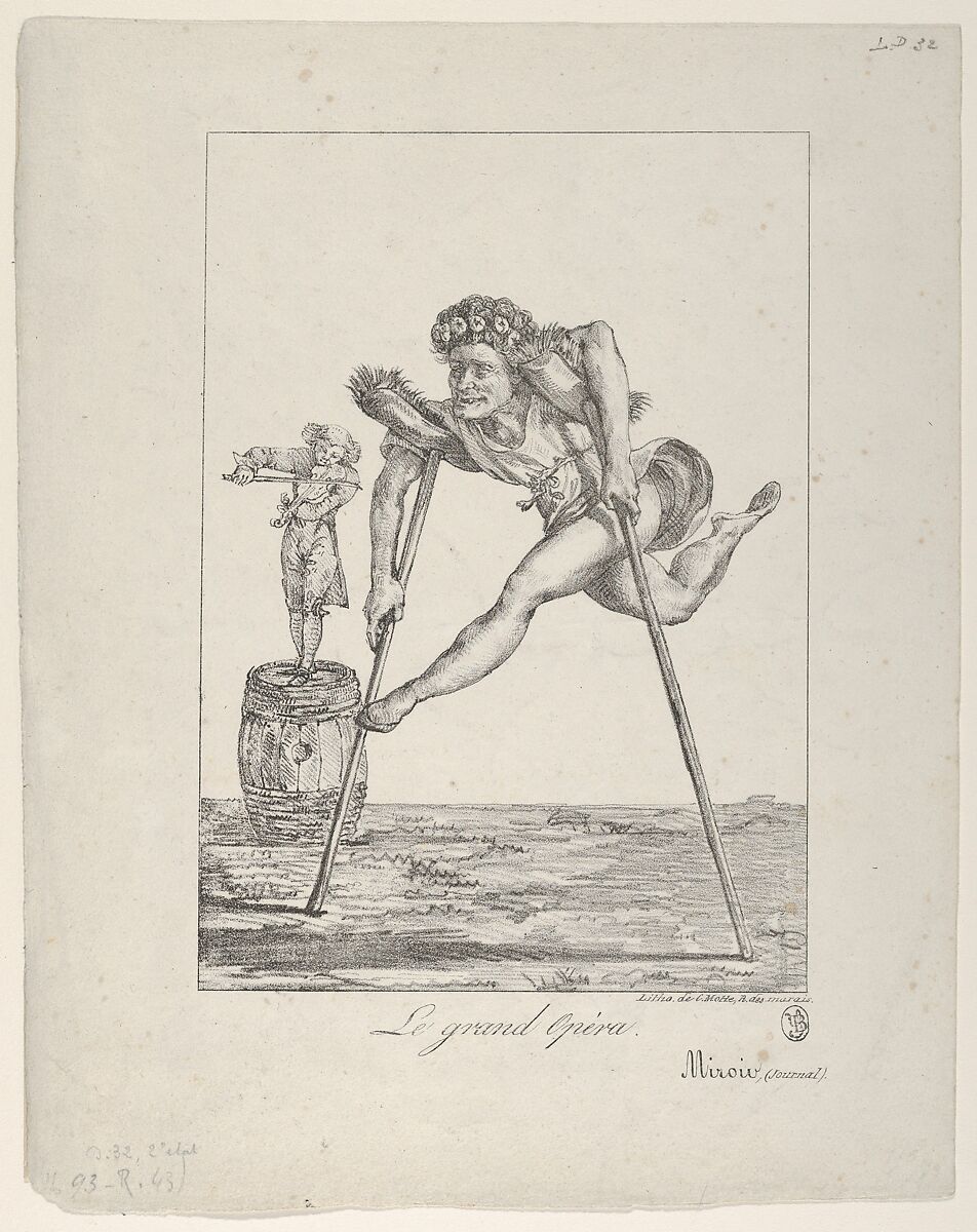 Le Grand Opéra, Eugène Delacroix (French, Charenton-Saint-Maurice 1798–1863 Paris), Lithograph; second state of two 