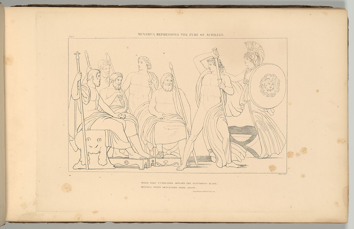 The Iliad of Homer Engraved From the Compositions of John Flaxman, R.A., Sculptor, John Flaxman (British, York 1755–1826 London), Illustrations: line engraving 