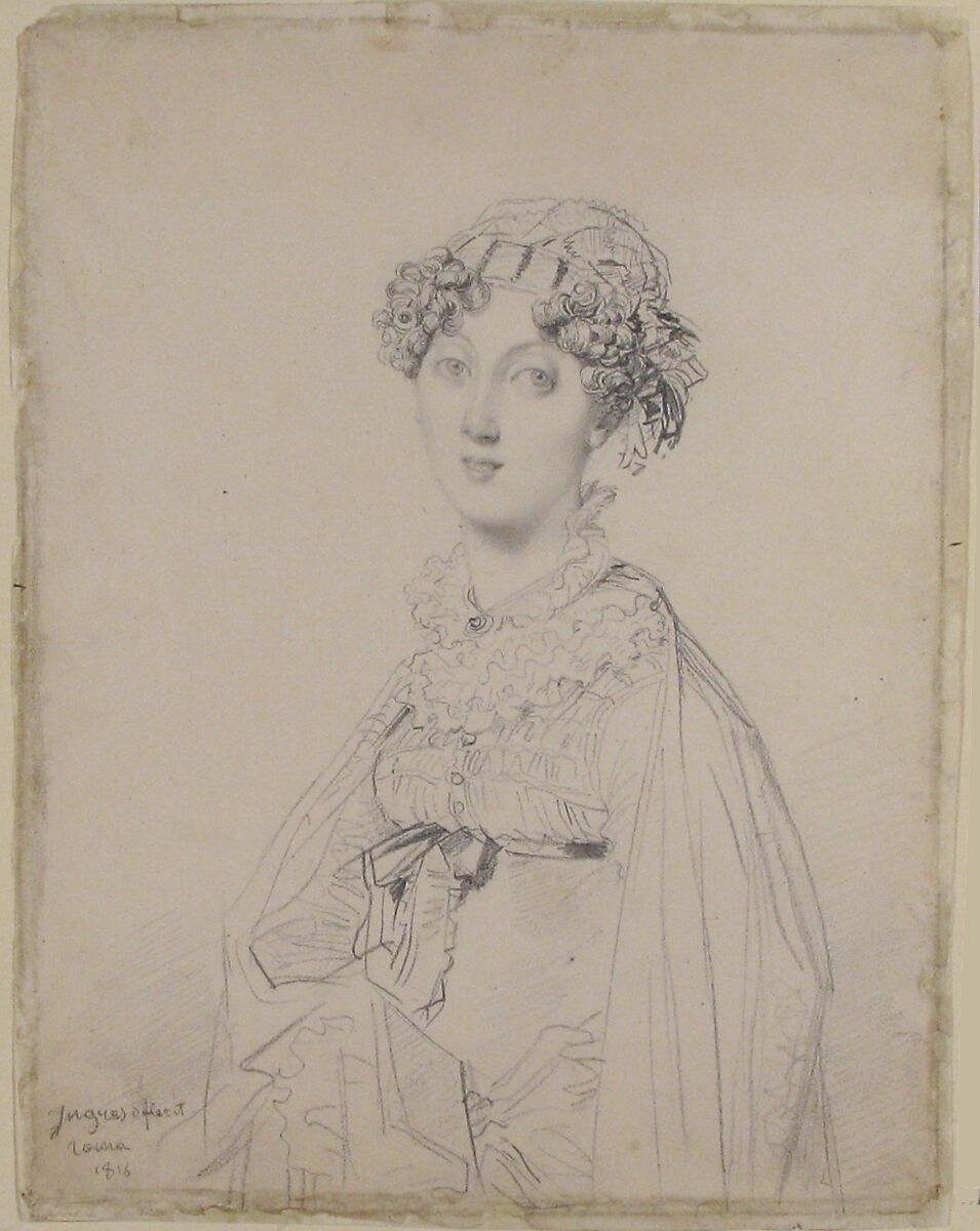 Lady Mary Cavendish-Bentinck (?-1843), Jean Auguste Dominique Ingres (French, Montauban 1780–1867 Paris), Graphite