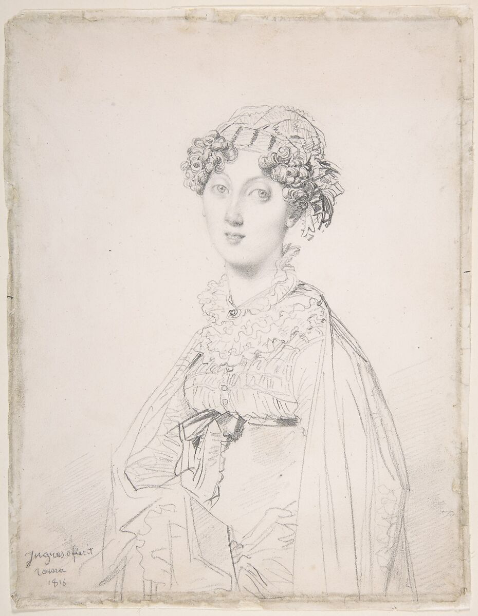 Lady Mary Cavendish-Bentinck (?-1843), Jean Auguste Dominique Ingres (French, Montauban 1780–1867 Paris), Graphite 