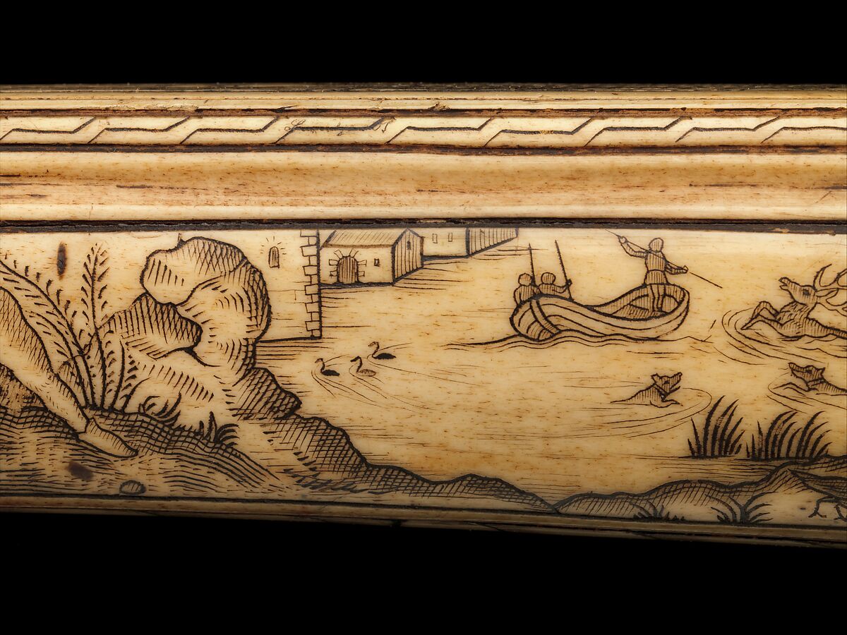 Crossbow, Steel, wood, staghorn, hemp, Central European, possibly southern Germany