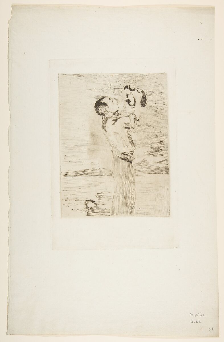 The Water Drinker, Edouard Manet (French, Paris 1832–1883 Paris), Etching and drypoint