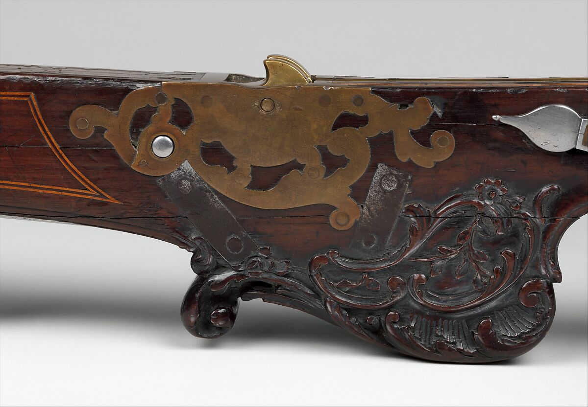 Target Crossbow with Windlass, Steel, wood (possibly mahogany), copper alloy, staghorn, hemp, probably Belgian or Dutch