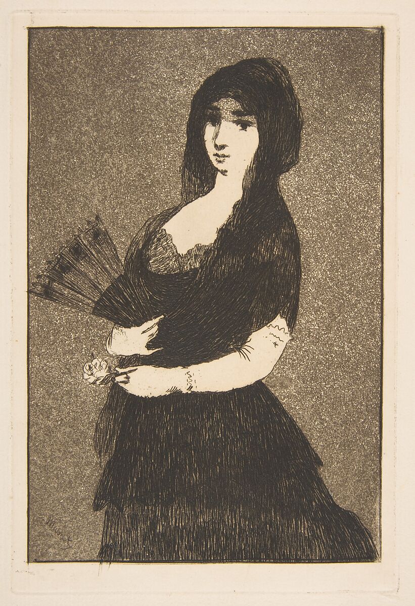 Exotic Flower, Edouard Manet (French, Paris 1832–1883 Paris), Etching and aquatint on laid paper, final state (of two) 