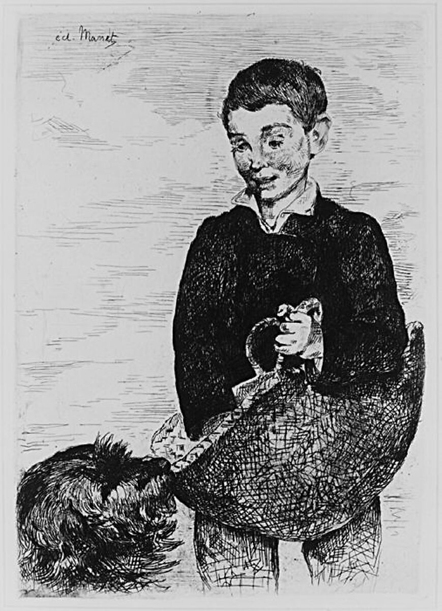 The Urchin, Edouard Manet (French, Paris 1832–1883 Paris), Etching, final state (II) in brown ink on laid white paper