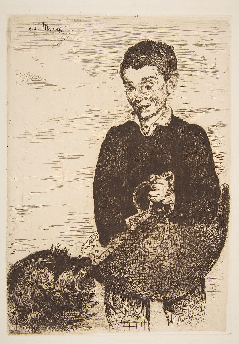 The Urchin, Edouard Manet (French, Paris 1832–1883 Paris), Etching, final state (II) in brown ink on laid white paper 