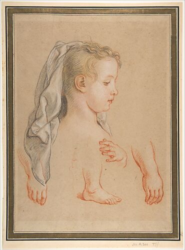 Head of a Young Girl and Studies of Hands and of her Right Foot