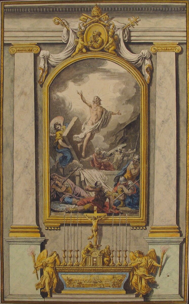 The Resurrection, Louis Lagrenée (French, Paris 1725–1805 Paris), Pen and black ink, gray wash, and watercolor, over traces of graphite