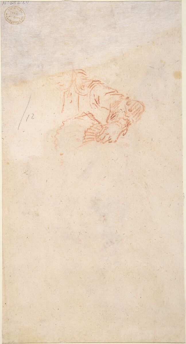 Standing Woman Facing Right, Nicolas Lancret (French, Paris 1690–1743 Paris), Red chalk