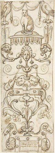 Candelabra Grotesque with a Cat