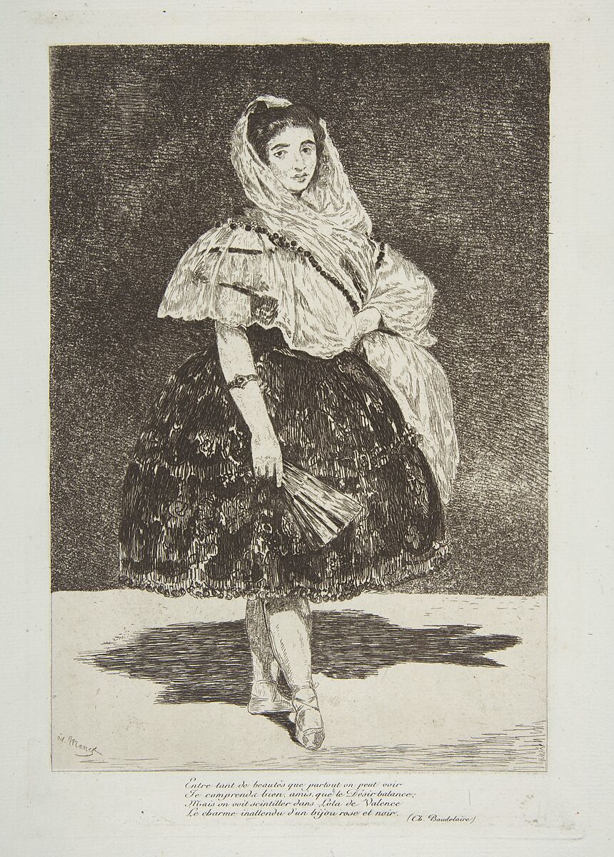 Lola de Valence, Edouard Manet (French, Paris 1832–1883 Paris), Etching and aquatint, final state (VI) 