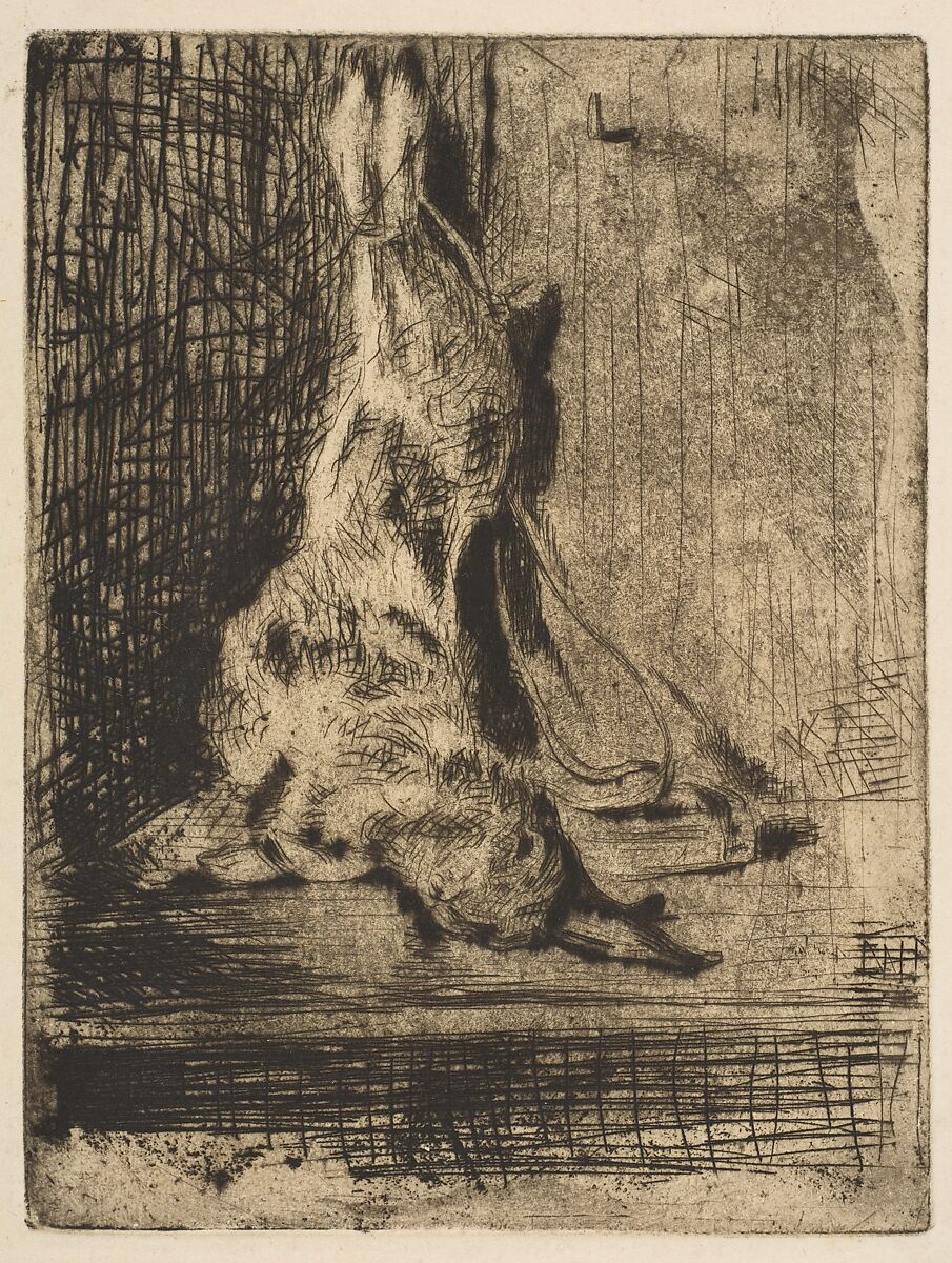 The Rabbit, Edouard Manet (French, Paris 1832–1883 Paris), Etching, drypoint, and bitten tone on laid paper (watermark: Hudelist), only state 