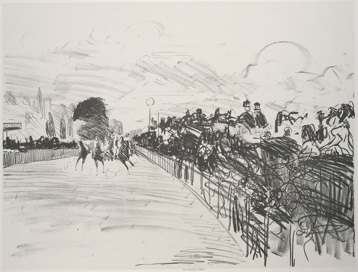 The Races, Edouard Manet (French, Paris 1832–1883 Paris), Lithograph on chine collé; third state of three 