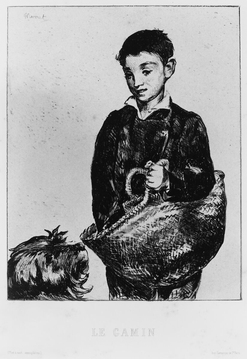 The Urchin, Edouard Manet (French, Paris 1832–1883 Paris), Lithograph on violet-toned chine collé, second state of two