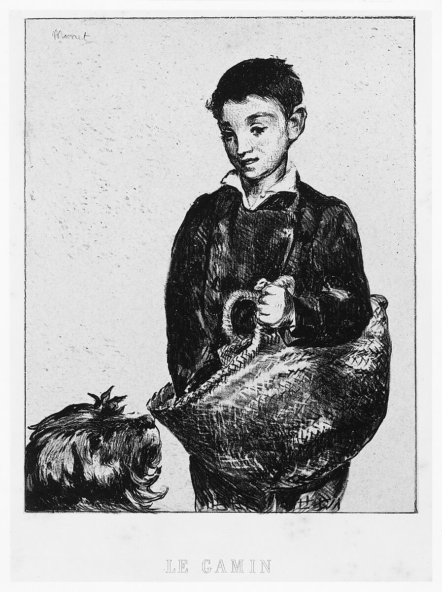 The Urchin, Edouard Manet (French, Paris 1832–1883 Paris), Lithograph on violet-toned chine collé, second state of two