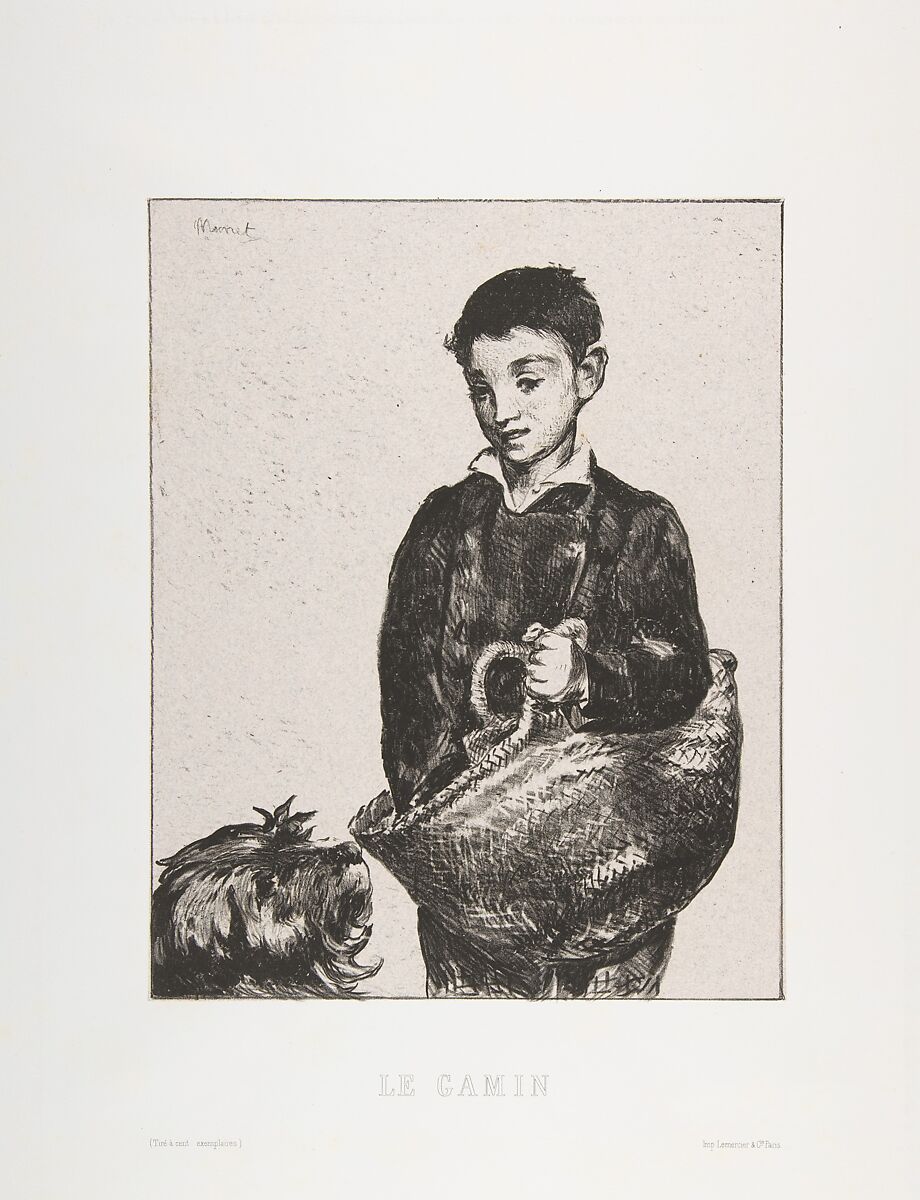 The Urchin, Edouard Manet (French, Paris 1832–1883 Paris), Lithograph on violet-toned chine collé, second state of two 