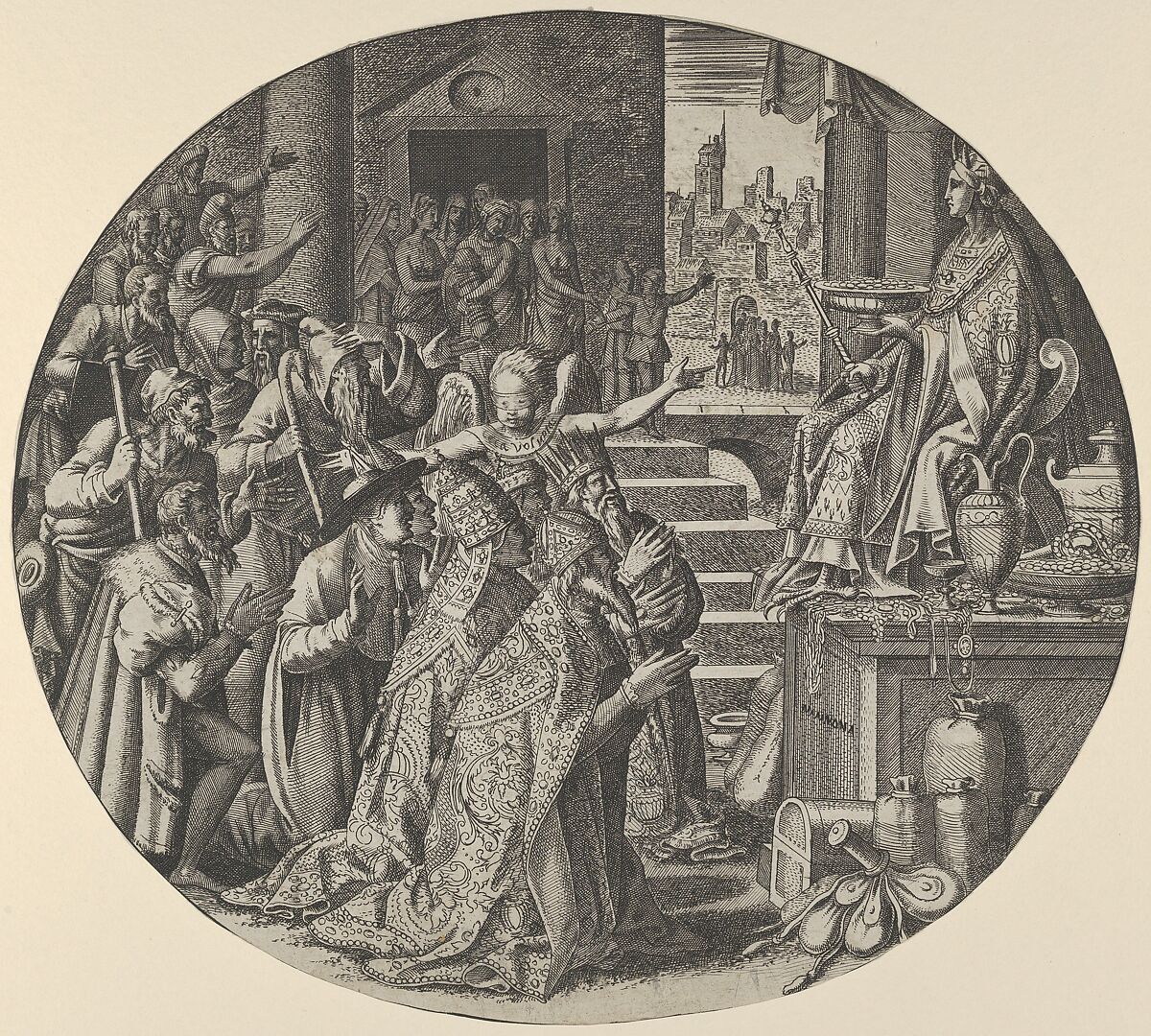 Avarice, Léon Davent (French, active 1540–56), Etching 