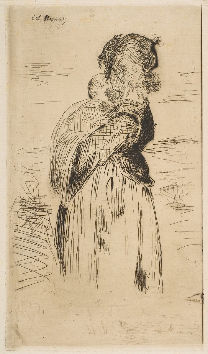 The Little Girl, Edouard Manet (French, Paris 1832–1883 Paris), Etching and drypoint on laid paper, state one of two 