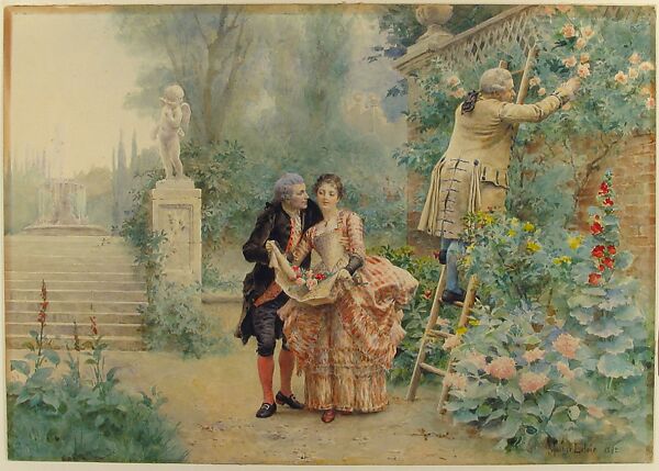 Opportunity Makes the Thief, Maurice Leloir (French, Paris 1853–1940 Paris), Watercolor 