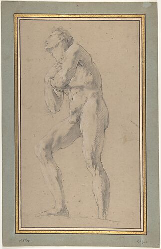 Standing Male Nude Seen from Below