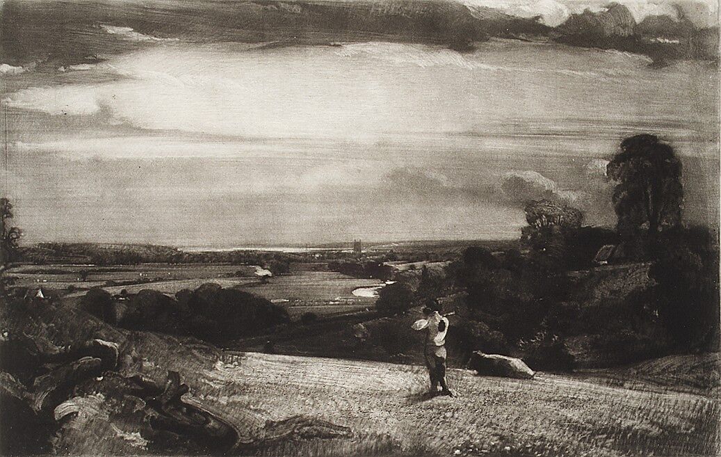 Summer Morning, David Lucas (British, Geddington Chase, Northamptonshire 1802–1881 London), Mezzotint; between states a and b, proof before letters 