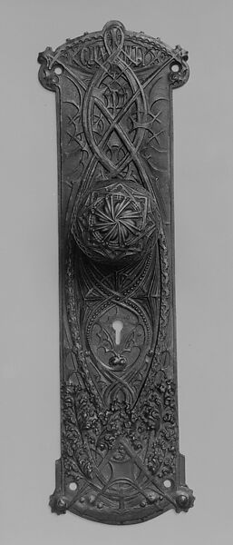 Doorplate and Knob from the Guaranty Building, Buffalo, Louis Henry Sullivan (American, Boston, Massachusetts 1856–1924 Chicago, Illinois), Cast iron 