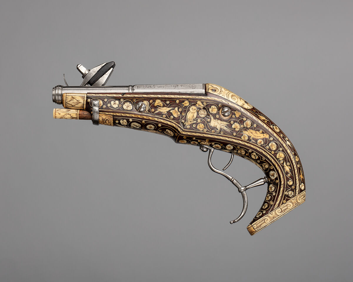 Wheellock Pistol, Steel, wood, ivory, Swiss