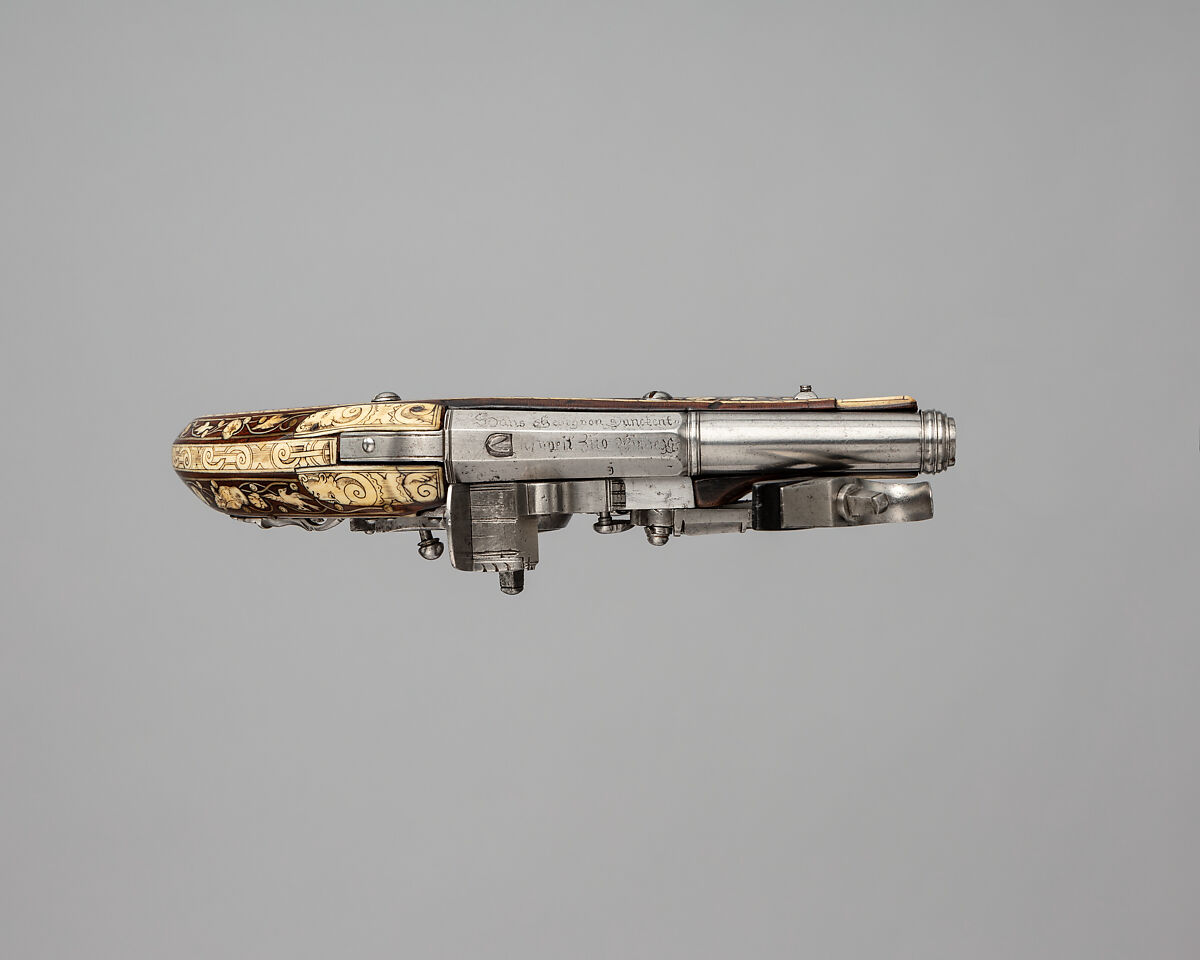 Wheellock Pistol, Steel, wood, ivory, Swiss