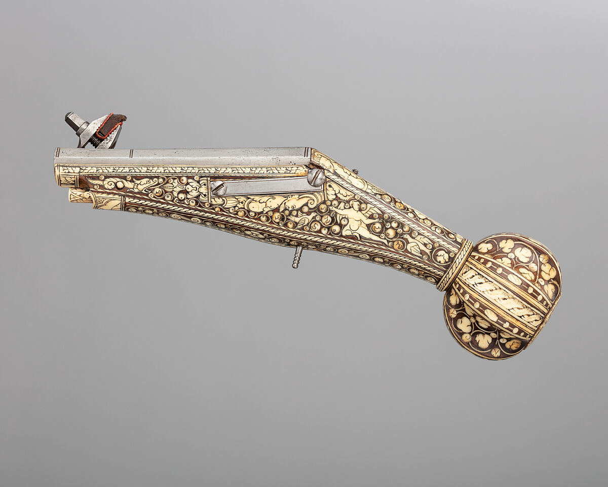 Wheellock Pistol, Steel, wood, ivory, German, Nuremberg