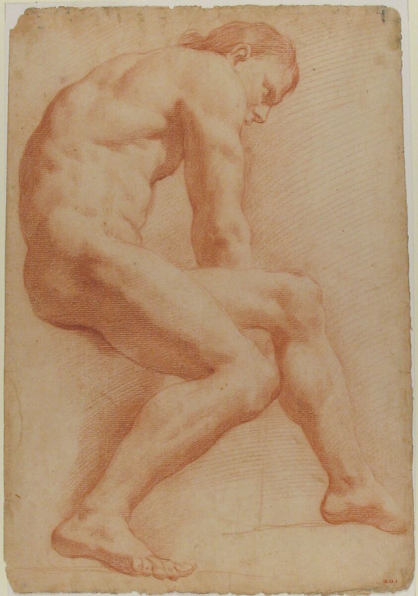 Life Drawing, Attributed to Carle (Charles André) Vanloo (French, Nice 1705–1765 Paris), Red chalk