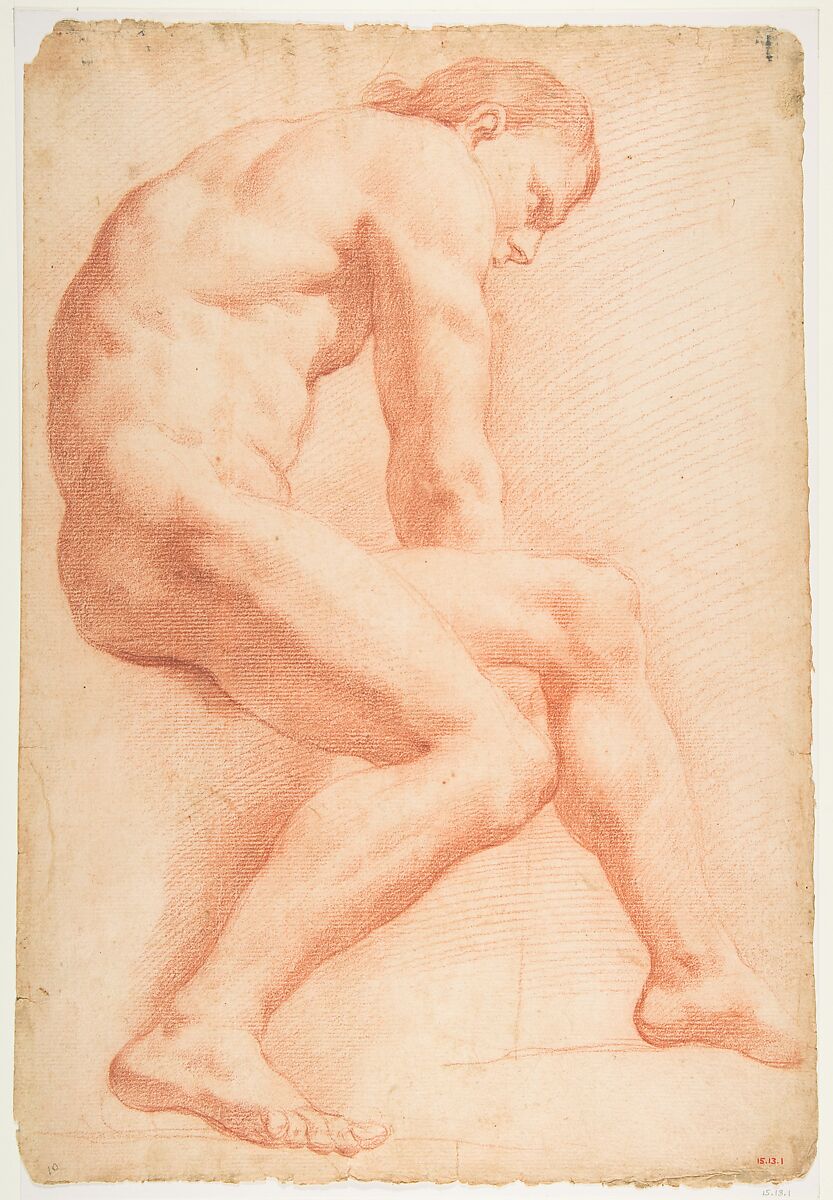 Life Drawing, Attributed to Carle (Charles André) Vanloo (French, Nice 1705–1765 Paris), Red chalk 