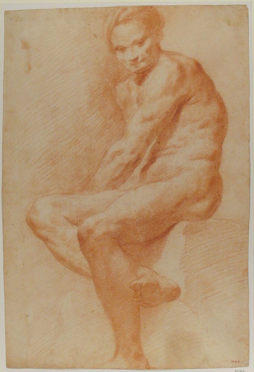 Life Drawing, Attributed to Carle (Charles André) Vanloo (French, Nice 1705–1765 Paris), Red chalk