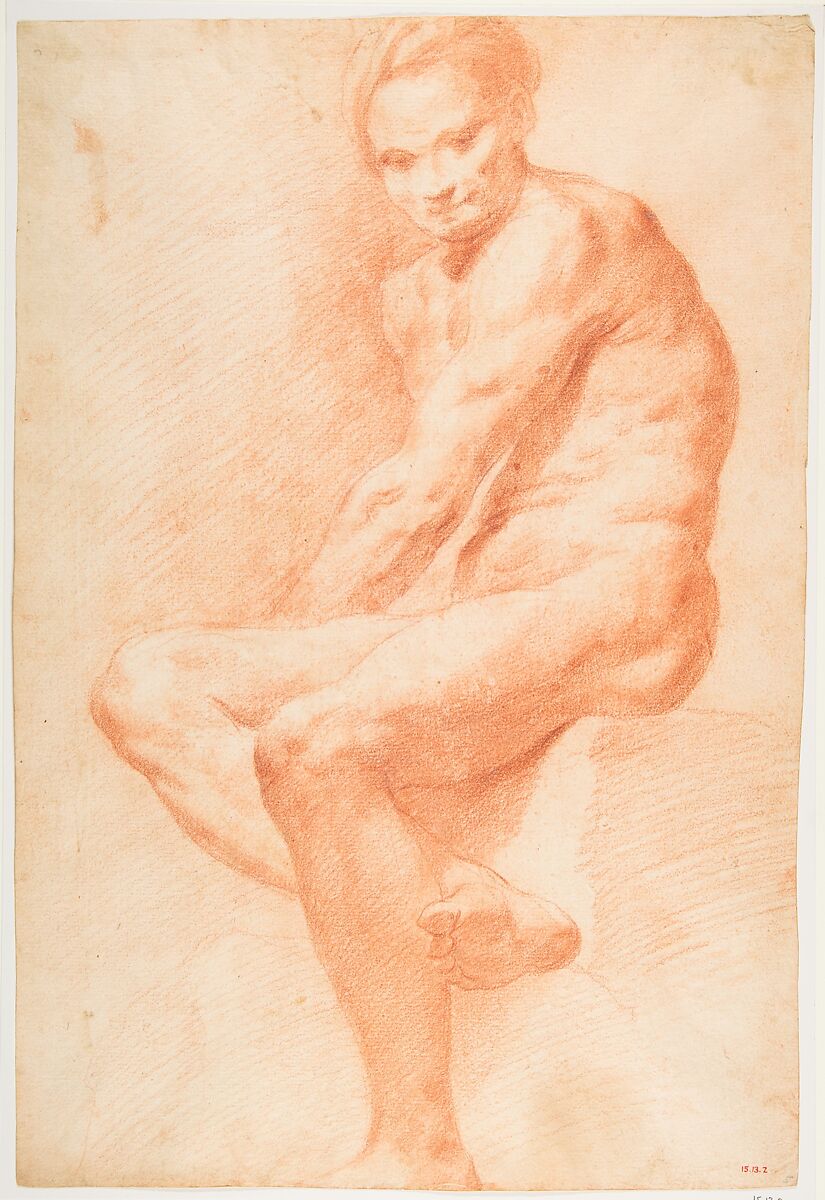 Life Drawing, Attributed to Carle (Charles André) Vanloo (French, Nice 1705–1765 Paris), Red chalk 