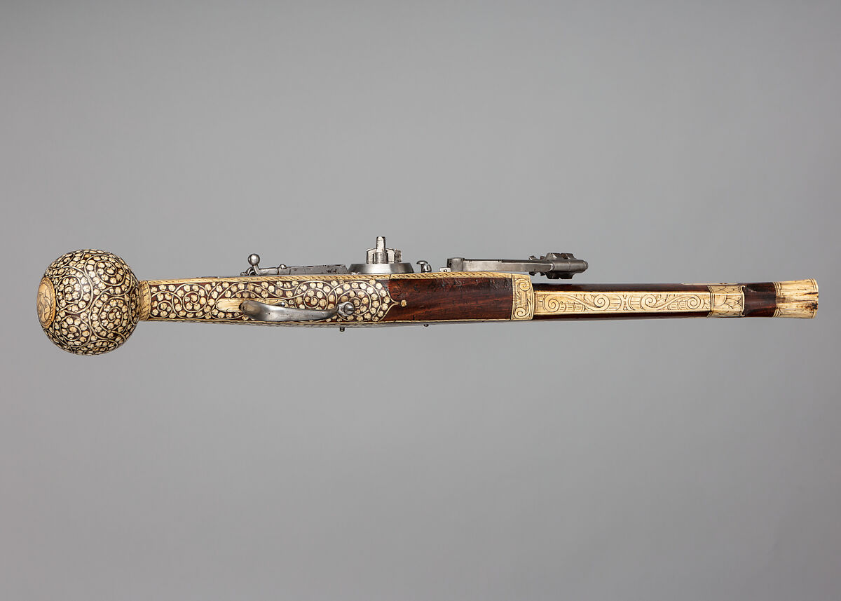 Wheellock Pistol, Steel, wood, ivory, German, Saxony