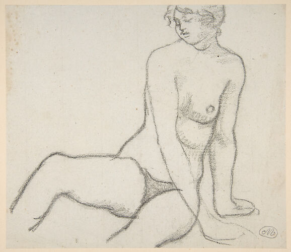 Seated Nude Leaning on Her Left Hand
