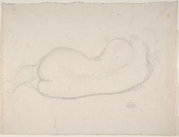Reclining Nude, Back View, Aristide Maillol (French, Banyuls-sur-Mer 1861–1944 Perpignan), Graphite on laid paper 