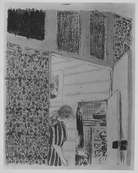 Interior with Pink Wallpaper III, from "Landscapes and Interiors", Edouard Vuillard (French, Cuiseaux 1868–1940 La Baule), Color lithograph; second state of two