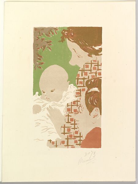 Family Scene, Pierre Bonnard  French, Color lithograph