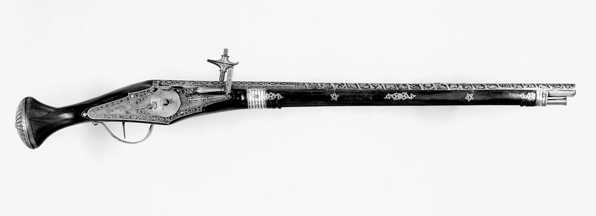 Wheellock Pistol, French Royal Arms Collection, inv. no. 217, Steel, silver, wood, Italian, probably Brescia 