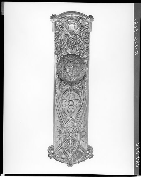 Doorplate and Knob from the Guaranty Building, Buffalo, Louis Henry Sullivan (American, Boston, Massachusetts 1856–1924 Chicago, Illinois), Cast iron 