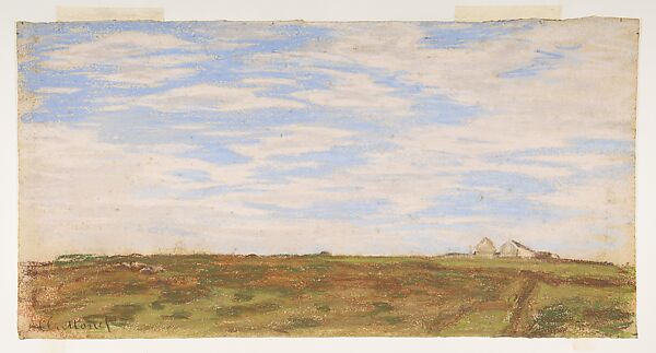 Landscape, Claude Monet (French, Paris 1840–1926 Giverny), Pastel 