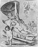 Venus and Cupid (recto); Studies of a Woman (verso), Nikolaus Knüpfer (German, Leipzig 1603–1655/60 Utrecht), Pen and brown ink, brush and brown wash, heightened with lead white; framing lines in pen and brown ink