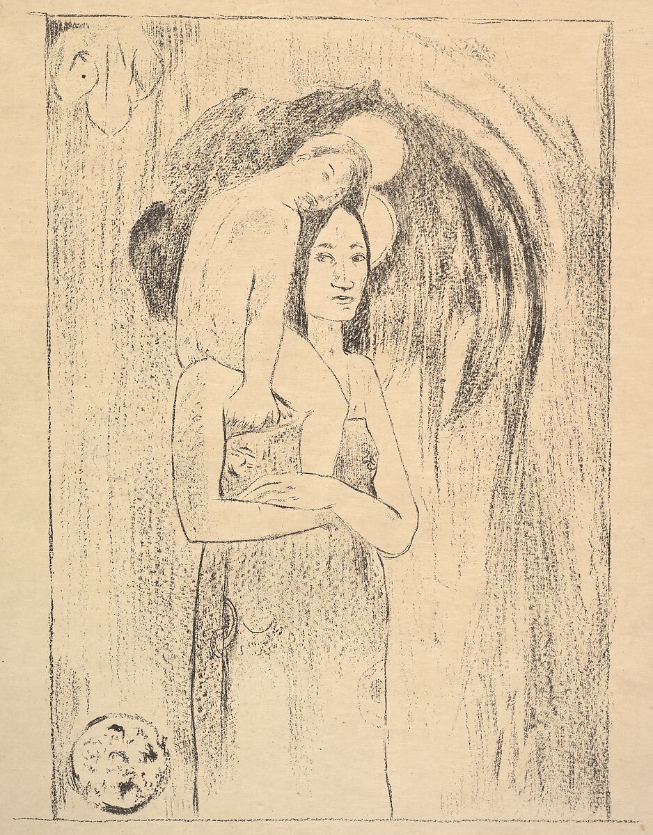 la Orana Maria, Paul Gauguin (French, Paris 1848–1903 Atuona, Hiva Oa, Marquesas Islands), Zincograph printed on imitation Japanese paper, published in L'Epreuve, March 1895 