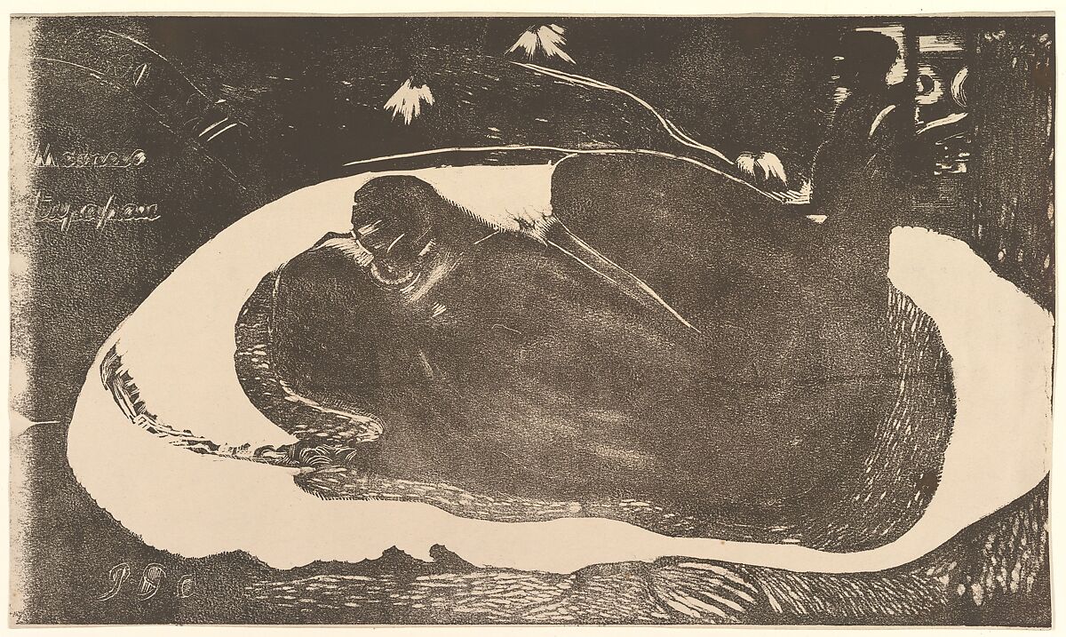 Spirit of the Dead Watching, Paul Gauguin (French, Paris 1848–1903 Atuona, Hiva Oa, Marquesas Islands), woodcut printed in color on wove paper 