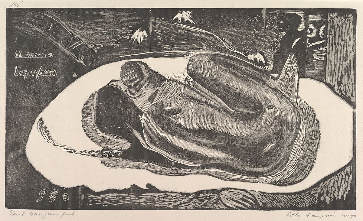 Spirit of the Dead Watching (Manao Tupapau), from Fragrance (Noa Noa), Paul Gauguin (French, Paris 1848–1903 Atuona, Hiva Oa, Marquesas Islands), Woodcut on china paper 