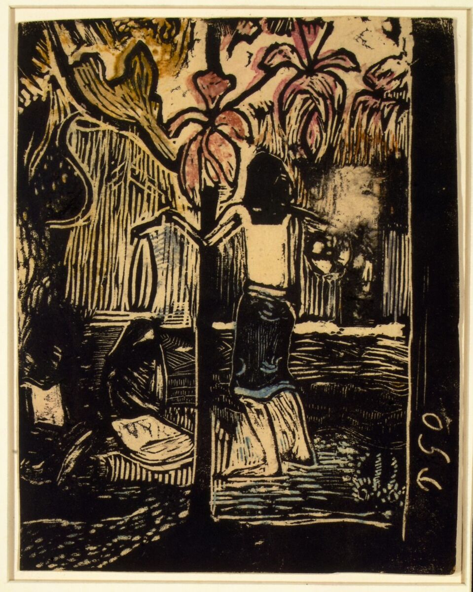 Fragrance (Noa Noa), small block, Paul Gauguin (French, Paris 1848–1903 Atuona, Hiva Oa, Marquesas Islands), Woodcut printed in color on Japanese paper