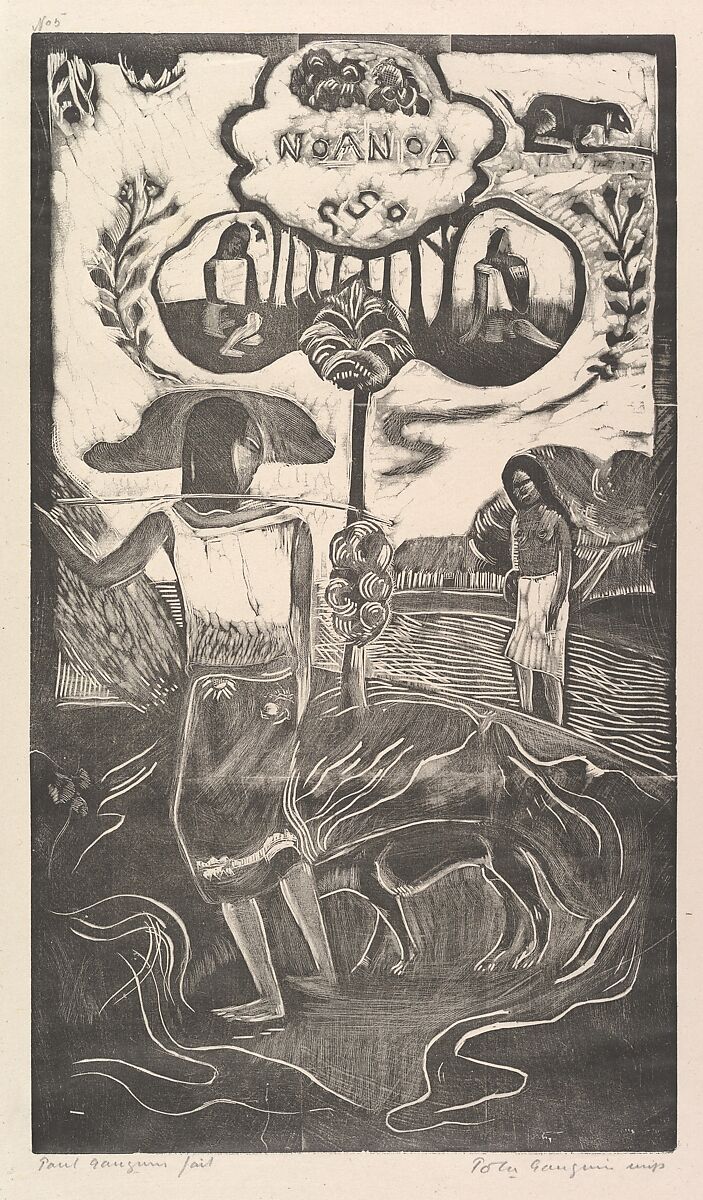 Noa Noa, Paul Gauguin (French, Paris 1848–1903 Atuona, Hiva Oa, Marquesas Islands), Woodcut on China paper 