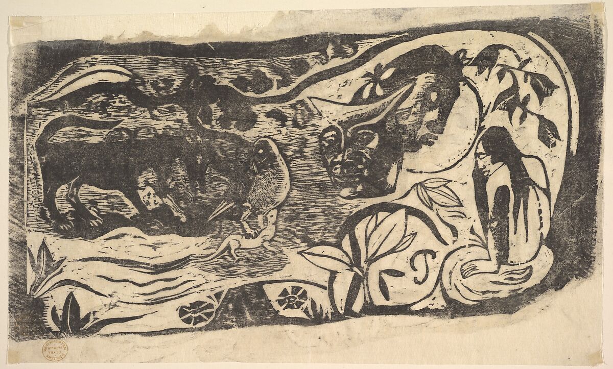 GAUGUIN WOODCUT 1st