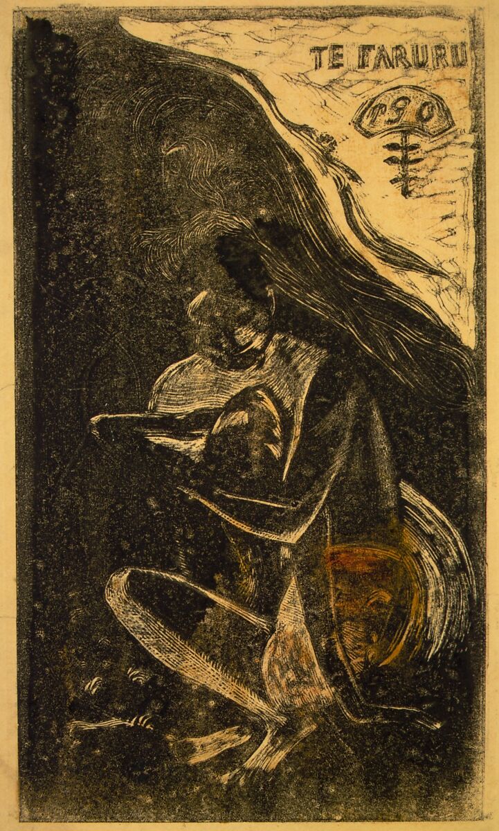 Here We Make Love (Te Faruru), from Fragrance (Noa Noa), Paul Gauguin (French, Paris 1848–1903 Atuona, Hiva Oa, Marquesas Islands), Woodcut printed in color on wove paper